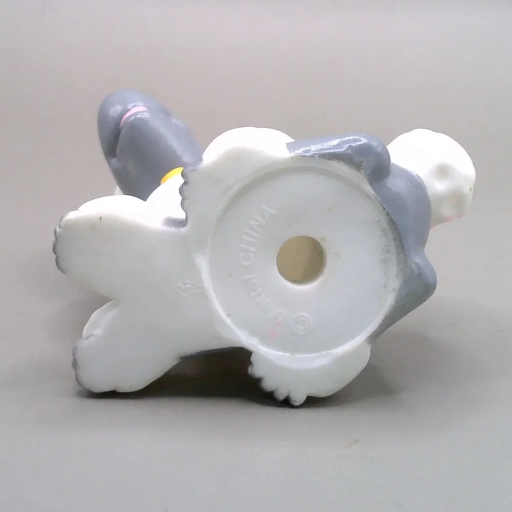 Fisher Price Loving Family Dollhouse White Poodle Dog Figure Pink Bow Pet Toy